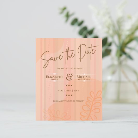 LeahG BUDGET日付を保存Cinammon抽象芸術 (スタンド正面)