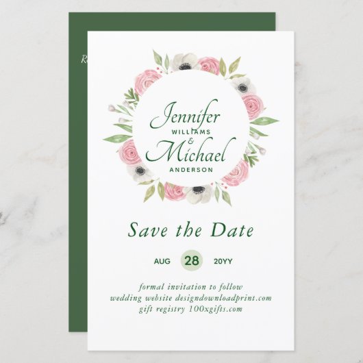 LeahG BUDGET日救付青フローラリース (正面/裏面)