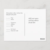 LeahG BUDGET星空の夜の結婚式RSVP ポストカード (裏面)