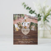 LeahG BUDGET木材素朴ハート写真結婚の (スタンド正面)