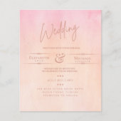 LeahG BUDGET結婚式の招待ピーチピンクの水色 (正面)