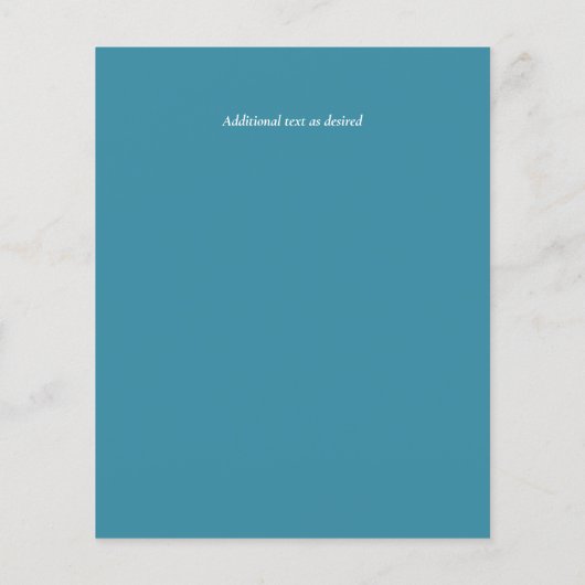 LeahG BUDGET結婚式の招待フォークアートイエローティール(緑がかった色) (裏面)