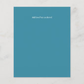 LeahG BUDGET結婚式の招待フォークアートティール（緑がかった色）ピンク (裏面)