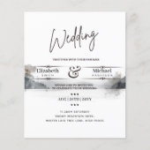 LeahG BUDGET雪の山の結婚式の招待 (正面)