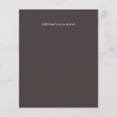 LeahG BUDGET雪の山の結婚式の招待 (裏面)