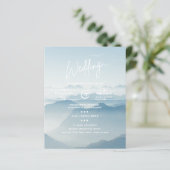 LeahG BUDGET雪の山の結婚式の招待 (スタンド正面)