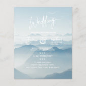 LeahG BUDGET雪の山の結婚式の招待 (正面)