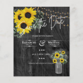 LeahG BUDGET黒いヒマワリの日付を保存 (正面)