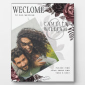 LEAHG Burgundyブラックバラ結婚ズの写真へようこそ フォトプラーク (正面)