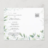 LeahG Greeneryの葉PHOTO OVERLAY Wedding Invite (裏面)
