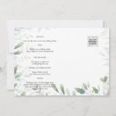 LeahG Greeneryの葉PHOTO OVERLAY Wedding Invite 招待状 (裏面)