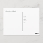 LeahG Greeneryをテーマにした結婚式RSVP ポストカード (裏面)
