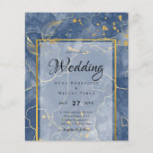 LeahG INKネイビーブルー金ゴールド結婚ズ (正面)