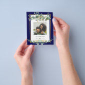 LeahG NAVY BLUE金ゴールドグリーナリーユーカリ結婚ス チラシ (手)