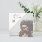 LeahG PHOTOの結婚QRコードRSVP日付救招待状 (スタンド正面)