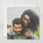 LeahG PHOTOの結婚QRコードRSVP日付救招待状 (裏面)