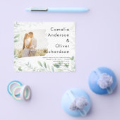 LeahG Photo Overlay GREENERY Wedding Invite チラシ (シングル)