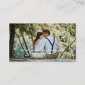 LeahG RSVP QRコード写真詳細結婚ズカード エンクロージャーカード (裏面)