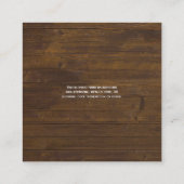 LeahG RSVP QRコード写真詳細結婚ズカード エンクロージャーカード (裏面)