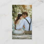 LeahG RSVP QRコード写真詳細結婚ズカード 名刺 (裏面)