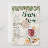 LeahG Winter Mulledワイン応援をラブズ結婚に 招待状 (正面)