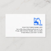 Leaking Blue Faucet Building Home Frame 名刺 (裏面)