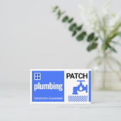 Leaking Blue Faucet Home Building Blocks 名刺 (スタンド正面)