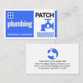 Leaking Blue Faucet Home Building Blocks 名刺 (正面/裏面)