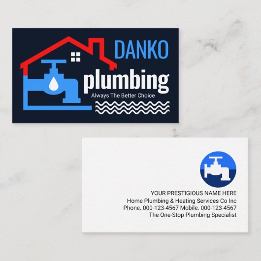 Leaking Blue Faucet Under Building 名刺 (正面/裏面)