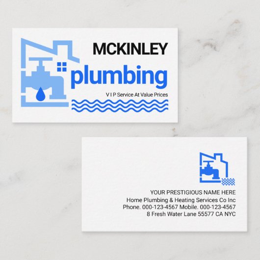 Leaking Building Frame Leaking Faucet 名刺 (正面/裏面)