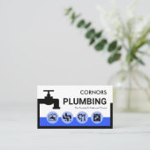 Leaking Faucet Blue Water Frame 名刺 (スタンド正面)