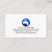 Leaking Faucet On White Building Frame 名刺 (裏面)