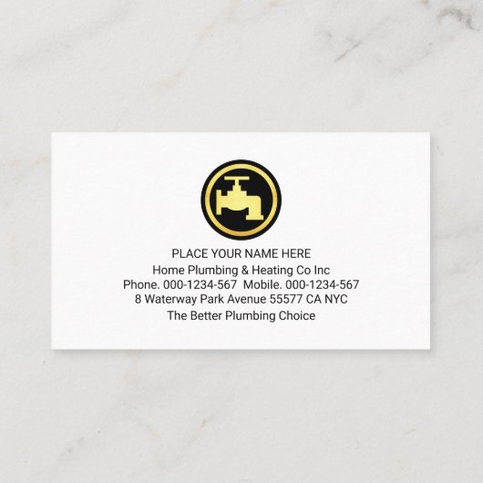 Leaking Faucet Pipe Under Rooftop 名刺 (裏面)