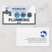 Leaking Faucet Pipeline Plumbing Works 名刺 (正面/裏面)