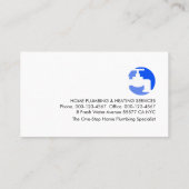 Leaking Faucet Pipelines Plumber Pipes 名刺 (裏面)