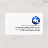 Leaking Faucet Under Building Plumber 名刺 (裏面)