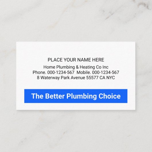 Leaking Faucet Water Waves 名刺 (裏面)