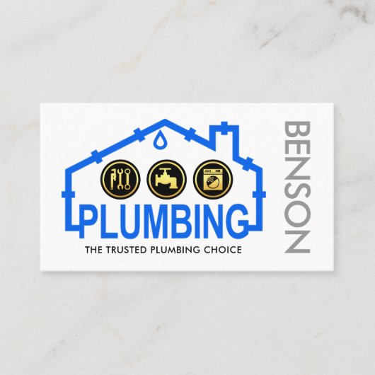 Leaking Home Pipe Frame Plumbing 名刺 (正面)