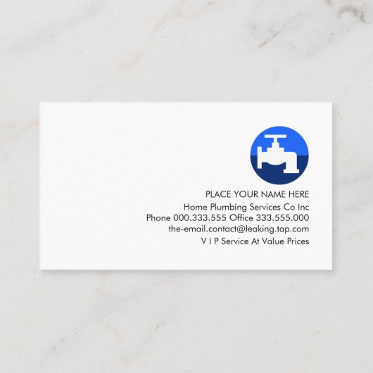 Leaking Home Plumbing Service 名刺 (裏面)
