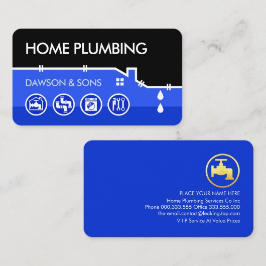Leaking Home Water Pipe Frame 名刺 (正面/裏面)