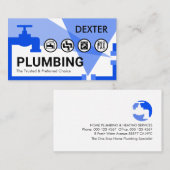 Leaking Water Faucet Plumber Pipelines 名刺 (正面/裏面)