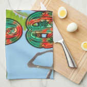 Lean 感動的 On Meフローラスカイワードアートプリント キッチンタオル (四つ折り)