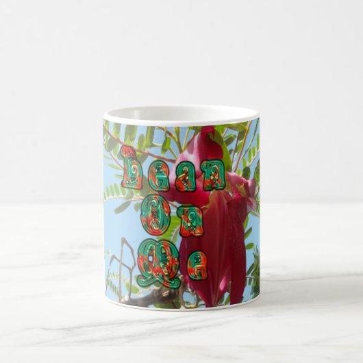 Lean 感動的 On Meフローラスカイワードアートプリント コーヒーマグカップ (中央)