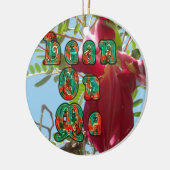 Lean 感動的 On Meフローラスカイワードアートプリント セラミックオーナメント (左)