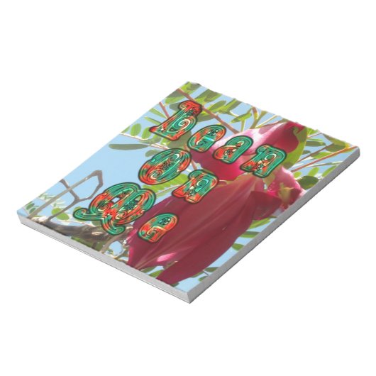 Lean 感動的 On Meフローラスカイワードアートプリント ノートパッド (回転)