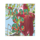 Lean 感動的 On Meフローラスカイワードアートプリント ノートパッド (正面)