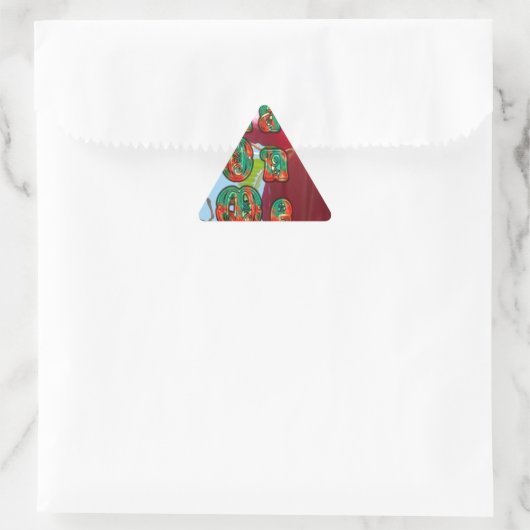 Lean 感動的 On Meフローラスカイワードアートプリント 三角形シール (バッグ)