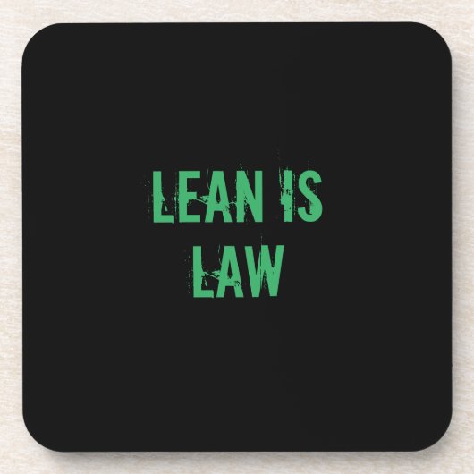 Lean is Law Fitness Personal Trainer Bodybuilding コースター (正面)