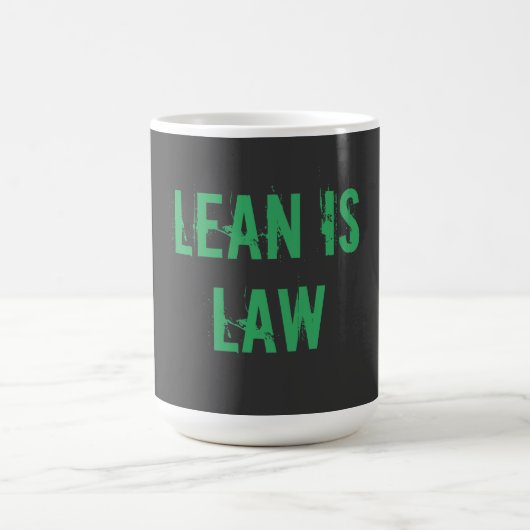 Lean is Law Fitness Personal Trainer Bodybuilding コーヒーマグカップ (中央)