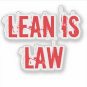 Lean is Law Fitness Personal Trainer Bodybuilding シール (正面)